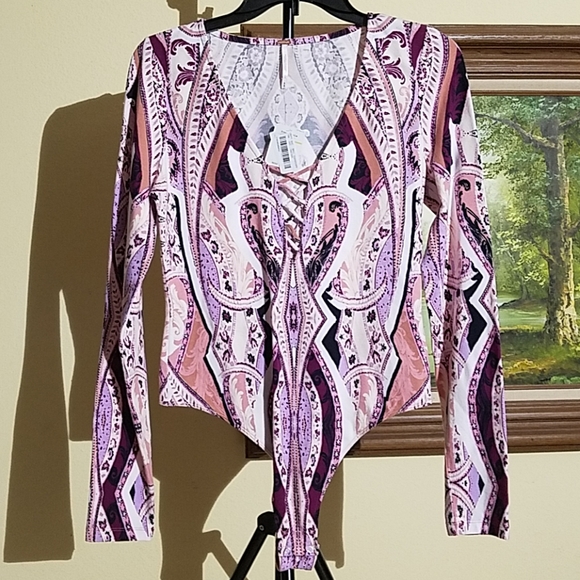 Free people long sleeve body suit L1 - Picture 1 of 5